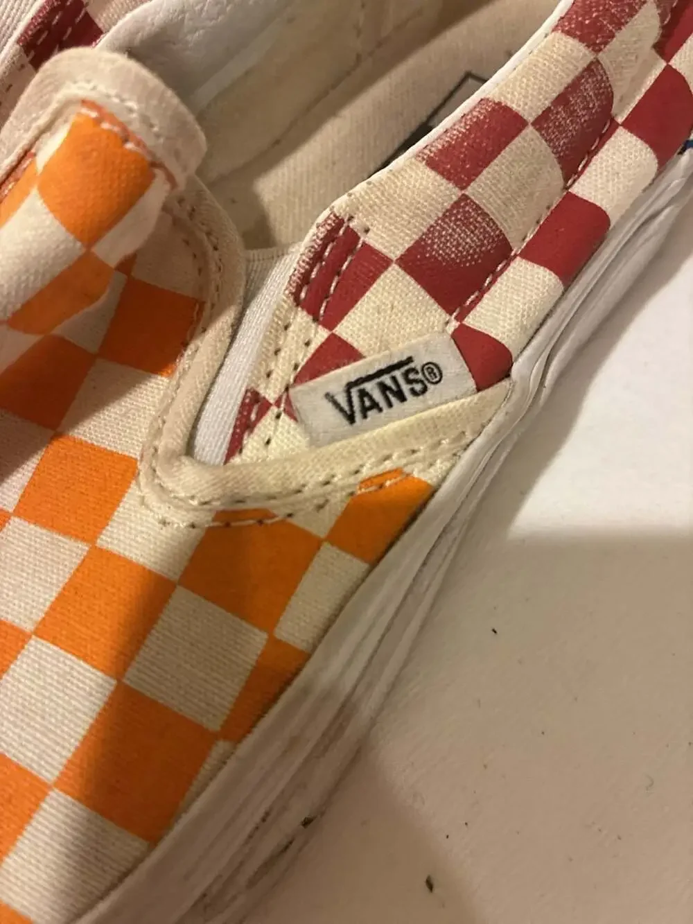 Vans Classic Slip-On Checkerboard Multi-True Size 4.0 Multicolor M 4/Women 5.5